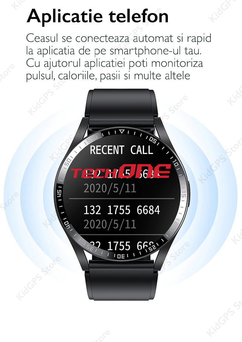 Ceas smartwatch barbati TechONE K35C+ Ceas smartwatch barbati TechONE K35C+